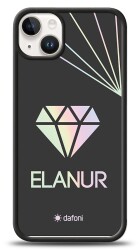 Dafoni Hologram iPhone 15 Plus Kişiye Özel isimli Diamond Kılıf - 1