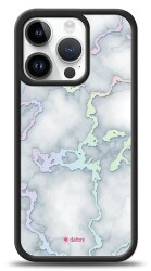 Dafoni Hologram iPhone 15 Pro Beyaz Mermer Desenli Kılıf - 1
