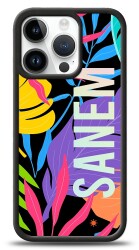 Dafoni Hologram iPhone 15 Pro Kişiye Özel Çiçek Desenli Kılıf - 1