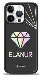 Dafoni Hologram iPhone 15 Pro Kişiye Özel isimli Diamond Kılıf - 1