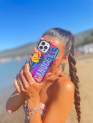Dafoni Hologram iPhone XS Max Kişiye Özel Çiçek Desenli Kılıf - 7
