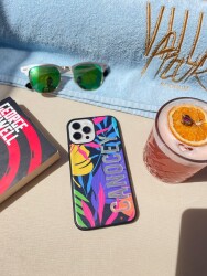 Dafoni Hologram iPhone XS Max Kişiye Özel Çiçek Desenli Kılıf - 8