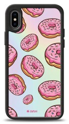 Dafoni Hologram iPhone XS Pembe Donut Kılıf - 1