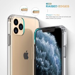 Dafoni Hummer iPhone 11 Pro Ultra Koruma Silikon Kenarlı Şeffaf Kılıf - 3