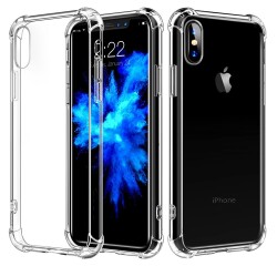 Dafoni Hummer iPhone X / XS Ultra Koruma Silikon Kenarlı Şeffaf Kılıf - 1