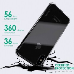 Dafoni Hummer iPhone X / XS Ultra Koruma Silikon Kenarlı Şeffaf Kılıf - 3