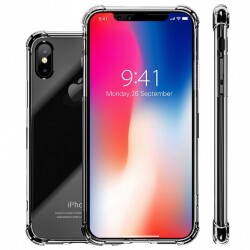 Dafoni Hummer iPhone X / XS Ultra Koruma Silikon Kenarlı Şeffaf Kılıf - 5