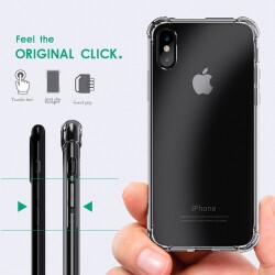 Dafoni Hummer iPhone X / XS Ultra Koruma Silikon Kenarlı Şeffaf Kılıf - 7