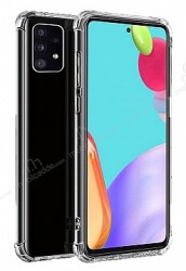 Dafoni Hummer Samsung Galaxy A52 / A52 5G Ultra Koruma Silikon Kenarlı Şeffaf Kılıf - Dafoni