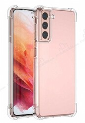 Dafoni Hummer Samsung Galaxy S21 Plus Süper Koruma Silikon Kenarlı Şeffaf Kılıf - Dafoni