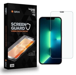 Dafoni iPhone 13 / 13 Pro Toz Önleyicili Şeffaf Full Cam Ekran Koruyucu - Dafoni