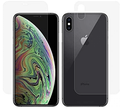 Dafoni iPhone XS Max Darbe Emici Ön + Arka Ekran Koruyucu - Dafoni