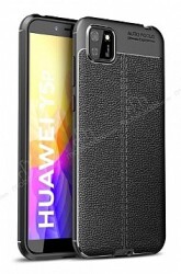 Dafoni Liquid Shield Premium Huawei Y5p Siyah Silikon Kılıf - Dafoni