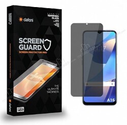 Dafoni Oppo A16 Full Privacy Tempered Glass Premium Cam Ekran Koruyucu - Dafoni