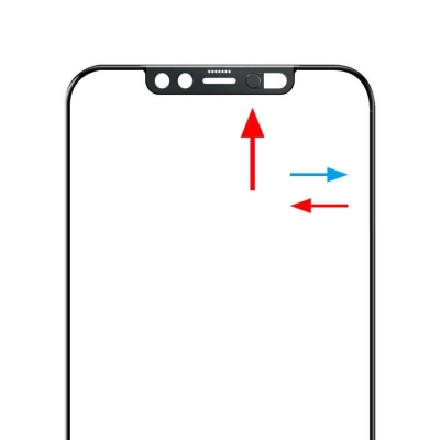 Dafoni Secret iPhone 11 Pro Max Kaydırmalı Ön Kameralı Cam Ekran Koruyucu - 2
