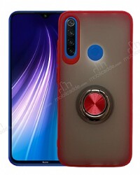 Dafoni Union Ring Xiaomi Redmi Note 8 Ultra Koruma Kırmızı Kılıf - Dafoni