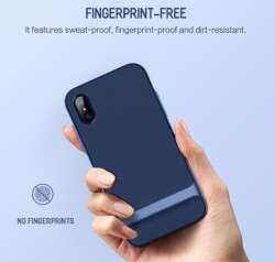 Eiroo Attractive iPhone X / XS Gold Kenarlı Silikon Kılıf - 3