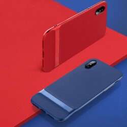 Eiroo Attractive iPhone X / XS Gold Kenarlı Silikon Kılıf - 4