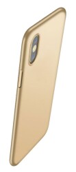 Eiroo Body Thin iPhone X / XS 360 Derece Koruma Gold Rubber Kılıf - 1