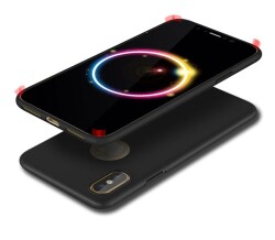 Eiroo Body Thin iPhone X / XS 360 Derece Koruma Gold Rubber Kılıf - 4