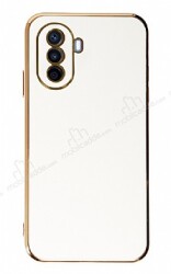 Eiroo Borderline Huawei Nova Y70 Kamera Korumalı Beyaz Silikon Kılıf - Eiroo