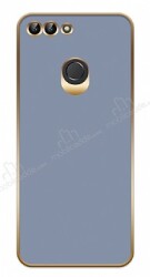 Eiroo Borderline Huawei P Smart 2018 Kamera Korumalı Mavi Silikon Kılıf - Eiroo