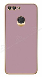 Eiroo Borderline Huawei P Smart 2018 Kamera Korumalı Mor Silikon Kılıf - Eiroo