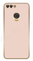 Eiroo Borderline Huawei P Smart 2018 Kamera Korumalı Pembe Silikon Kılıf - Eiroo