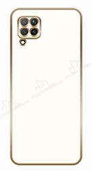 Eiroo Borderline Huawei P40 Lite Kamera Korumalı Beyaz Silikon Kılıf - Eiroo