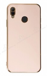 Eiroo Borderline Huawei Y6 2019 Kamera Korumalı Pembe Silikon Kılıf - Eiroo