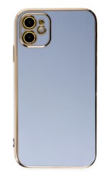 Eiroo Borderline iPhone 12 Kamera Korumalı Mavi Silikon Kılıf - 1