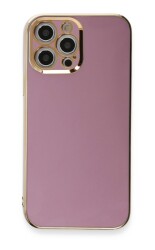 Eiroo Borderline iPhone 12 Pro Kamera Korumalı Mor Silikon Kılıf - 1