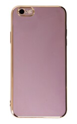 Eiroo Borderline iPhone 6 / 6S Kamera Korumalı Mor Silikon Kılıf - Eiroo