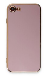 Eiroo Borderline iPhone 7 / 8 Kamera Korumalı Mor Silikon Kılıf - Eiroo