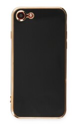 Eiroo Borderline iPhone 7 / 8 Kamera Korumalı Siyah Silikon Kılıf - Eiroo