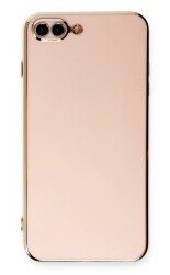 Eiroo Borderline iPhone 7 Plus / 8 Plus Kamera Korumalı Pembe Silikon Kılıf - Eiroo