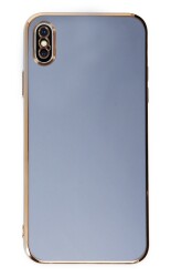 Eiroo Borderline iPhone X / XS Kamera Korumalı Mavi Silikon Kılıf - 1