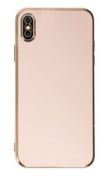 Eiroo Borderline iPhone X / XS Kamera Korumalı Pembe Silikon Kılıf - 1