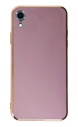 Eiroo Borderline iPhone XR Kamera Korumalı Mor Silikon Kılıf - 1