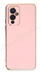 Eiroo Borderline OnePlus 9 Kamera Korumalı Pembe Silikon Kılıf - Eiroo