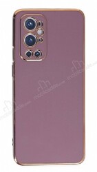 Eiroo Borderline OnePlus 9 Pro Kamera Korumalı Mor Silikon Kılıf - Eiroo