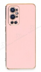 Eiroo Borderline OnePlus 9 Pro Kamera Korumalı Pembe Silikon Kılıf - Eiroo