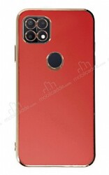 Eiroo Borderline Oppo A15 / A15s Kamera Korumalı Kırmızı Silikon Kılıf - Eiroo