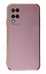 Eiroo Borderline Oppo A54 4G Kamera Korumalı Mor Silikon Kılıf - Eiroo