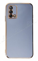 Eiroo Borderline Oppo A74 4G Kamera Korumalı Mavi Silikon Kılıf - Eiroo