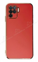 Eiroo Borderline Oppo Reno 5 Lite Kamera Korumalı Kırmızı Silikon Kılıf - Eiroo