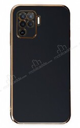 Eiroo Borderline Oppo Reno 5 Lite Kamera Korumalı Siyah Silikon Kılıf - Eiroo