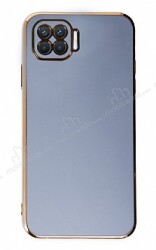 Eiroo Borderline Oppo Reno4 Lite Kamera Korumalı Mavi Silikon Kılıf - Eiroo