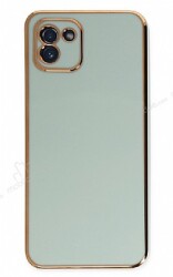 Eiroo Borderline Samsung Galaxy A03 Kamera Korumalı Yeşil Silikon Kılıf - Eiroo
