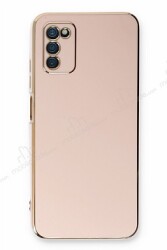 Eiroo Borderline Samsung Galaxy A03s Kamera Korumalı Pembe Silikon Kılıf - Eiroo